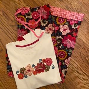 Vera Bradley Mod Pink Floral Pajama Set